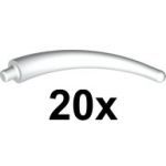 40379#20 White Dinosaur Tail End Section - Horn